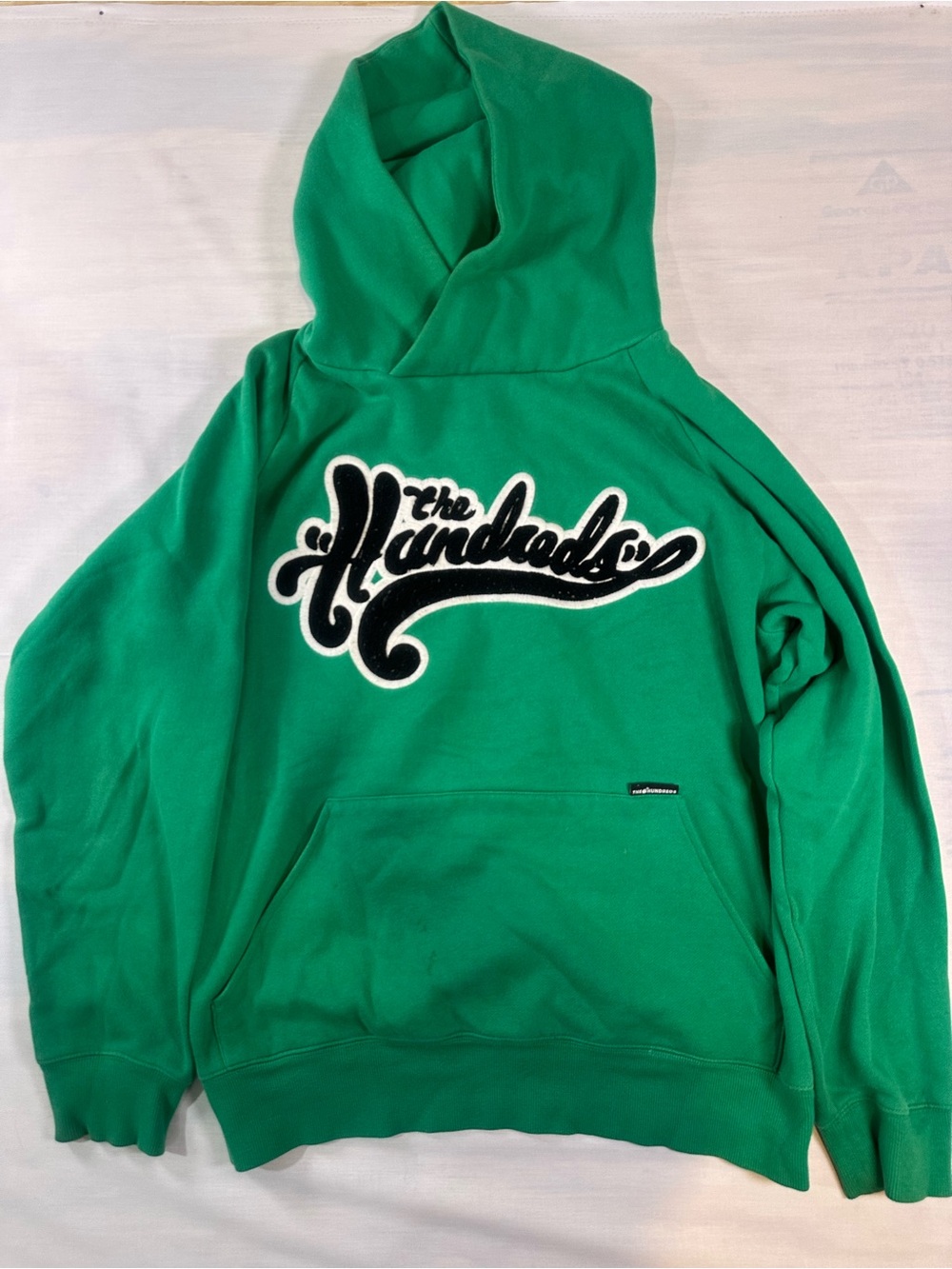 The Hundreds Green Hoodie with Black & White Script Logo